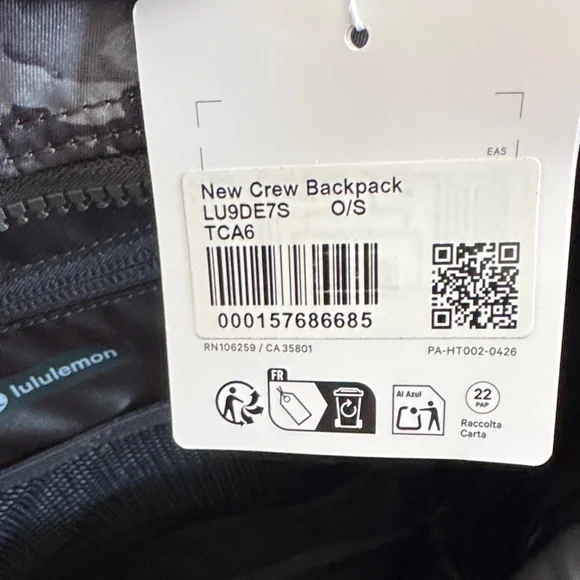 Lululemon New Crew Backpack – NWT - Picture 10 of 12
